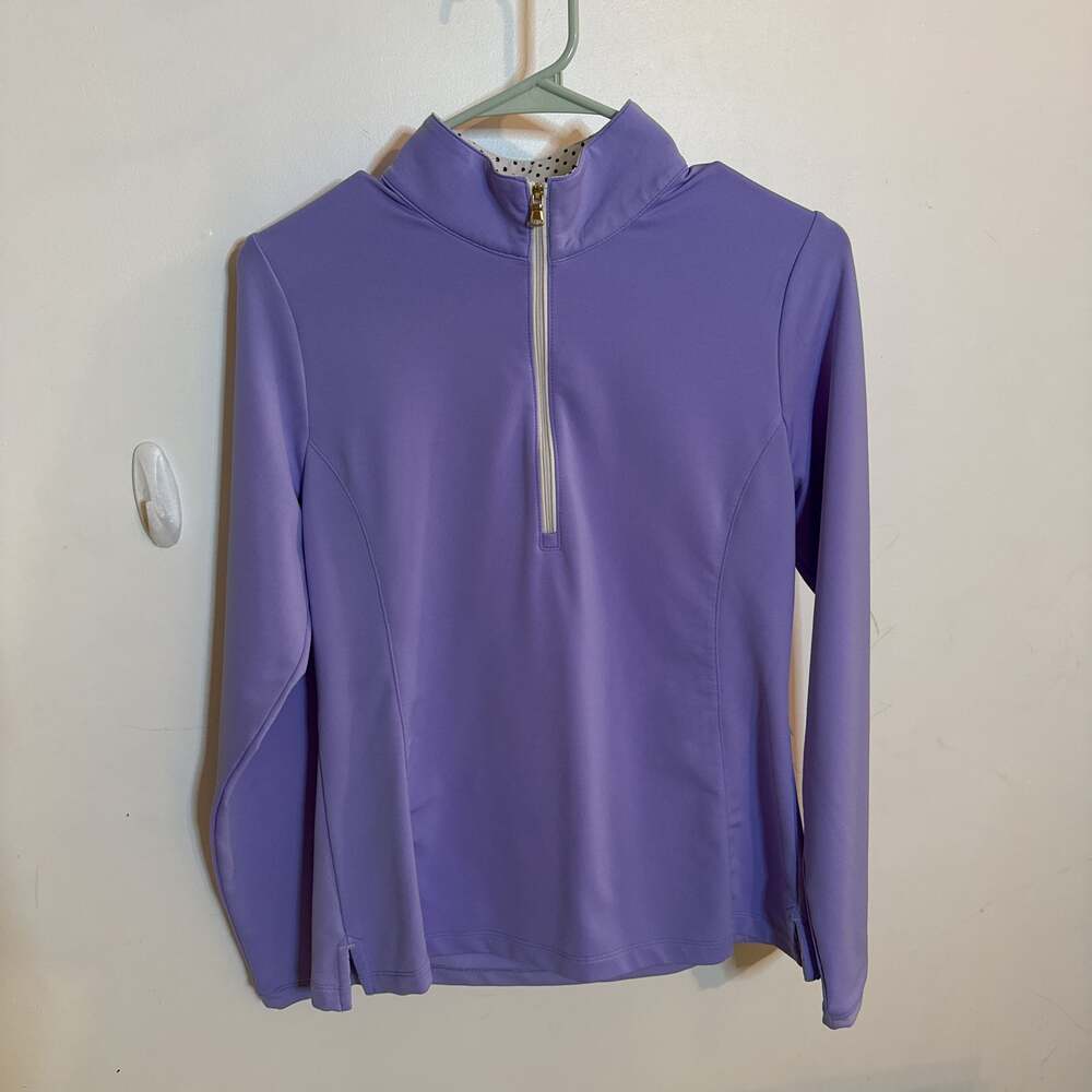 NWT Fairway & Greene WELLS QUARTER ZIP, size Small, French Lilac Purple